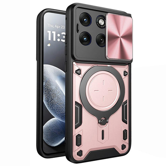 Fodral för Motorola Edge 70 Fusion, Techsuit, CamGuard Pro, Rosa Guld