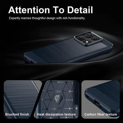 Fodral för Motorola Edge 70 Max, Techsuit, Kolfiber, Blå