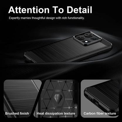 Fodral för Motorola Edge 70 Max, Techsuit, Kolfiber, Svart