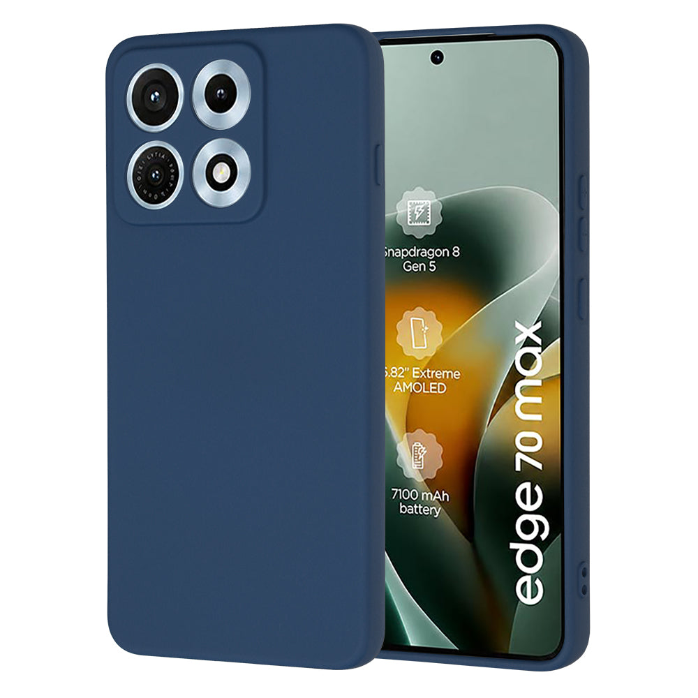 Fodral för Motorola Edge 70 Max, Techsuit, SoftFlex, Marinblå