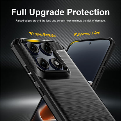 Fodral för Motorola Edge 70 Pro, Techsuit, Kolfiber, Svart