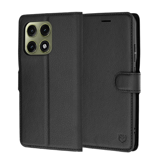 Fodral för Motorola Edge 70 Pro, Techsuit, Leather Folio, Svart