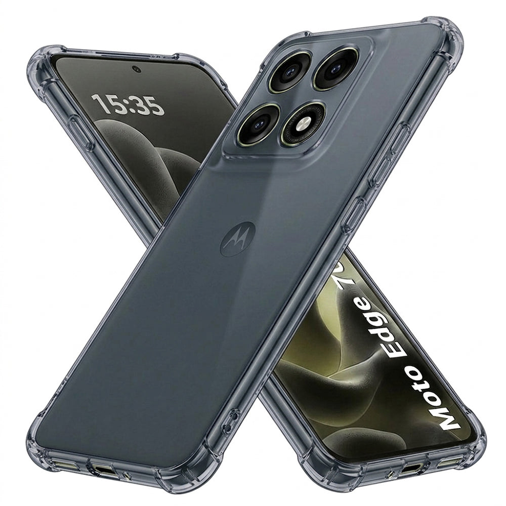 Fodral för Motorola Edge 70 Pro, Techsuit, Stötsäker Klar, Rökfärgad