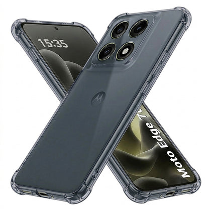 Fodral för Motorola Edge 70 Pro, Techsuit, Stötsäker Klar, Rökfärgad