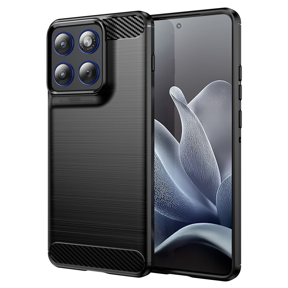 Skyddsfodral för Motorola Edge 70, Techsuit, Kolfiber, Svart