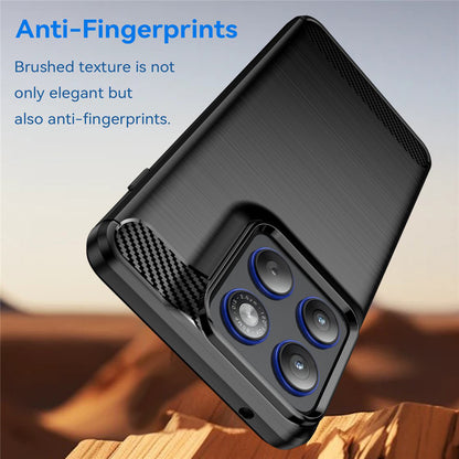 Skyddsfodral för Motorola Edge 70, Techsuit, Kolfiber, Svart