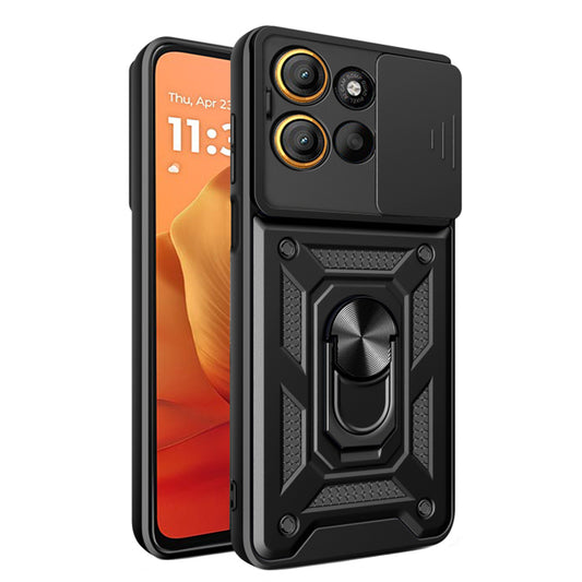 Fodral för Motorola Moto G15 / G15 Power, Techsuit, CamShield, Svart