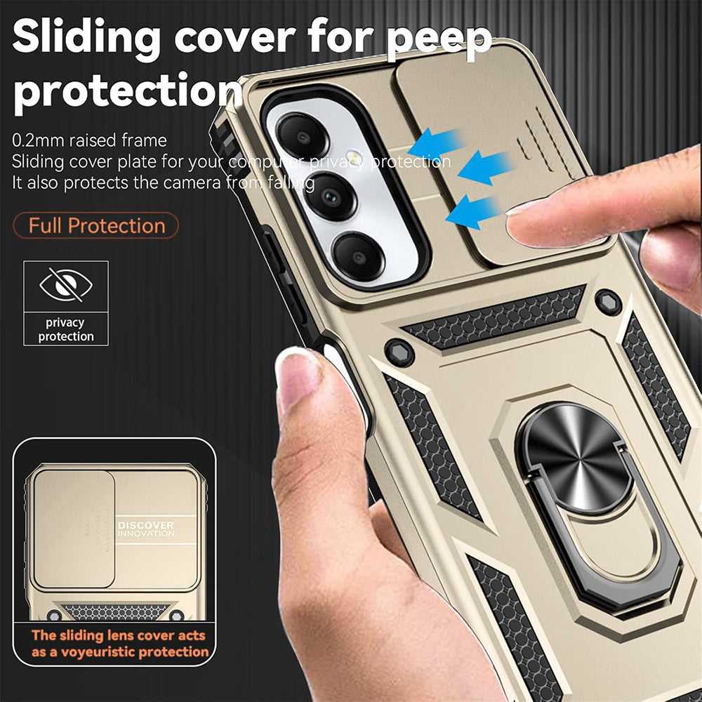 Fodral för Motorola Moto E15 / G05, Techsuit, CamShield, Guld