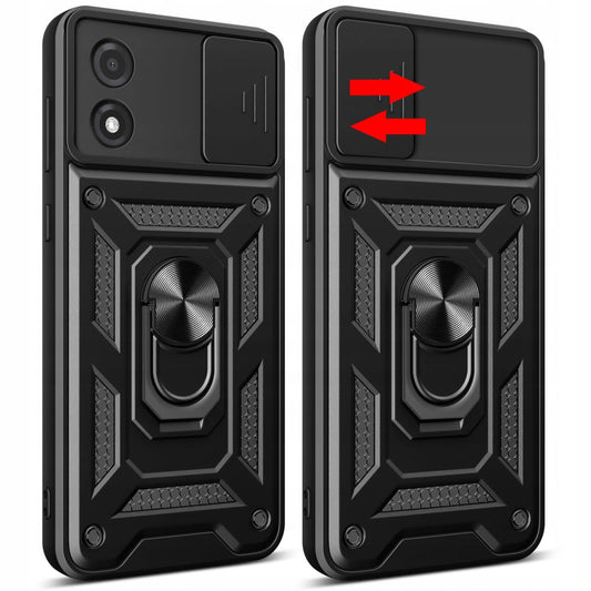 Fodral för Motorola Moto E13, Techsuit, CamShield, Svart