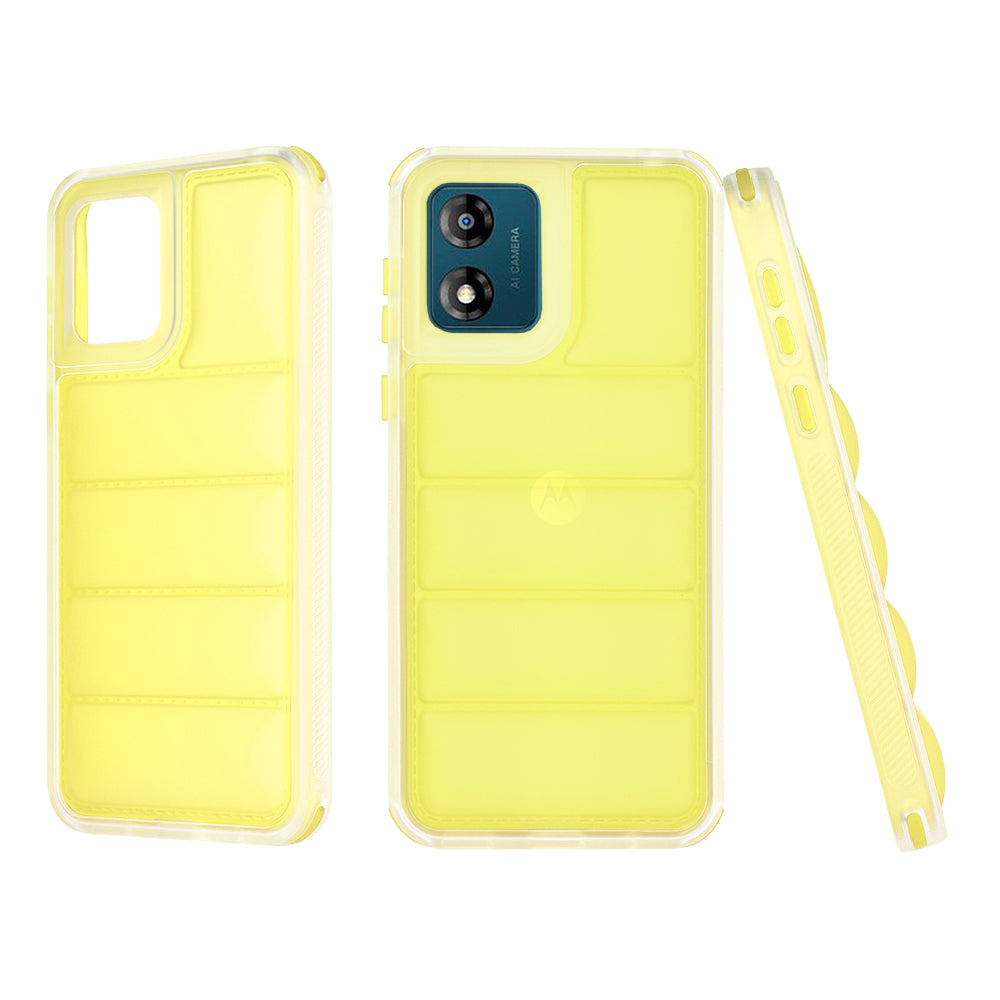 Fodral för Motorola Moto E13, Techsuit, Wave Shield, Gul