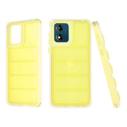Fodral för Motorola Moto E13, Techsuit, Wave Shield, Gul