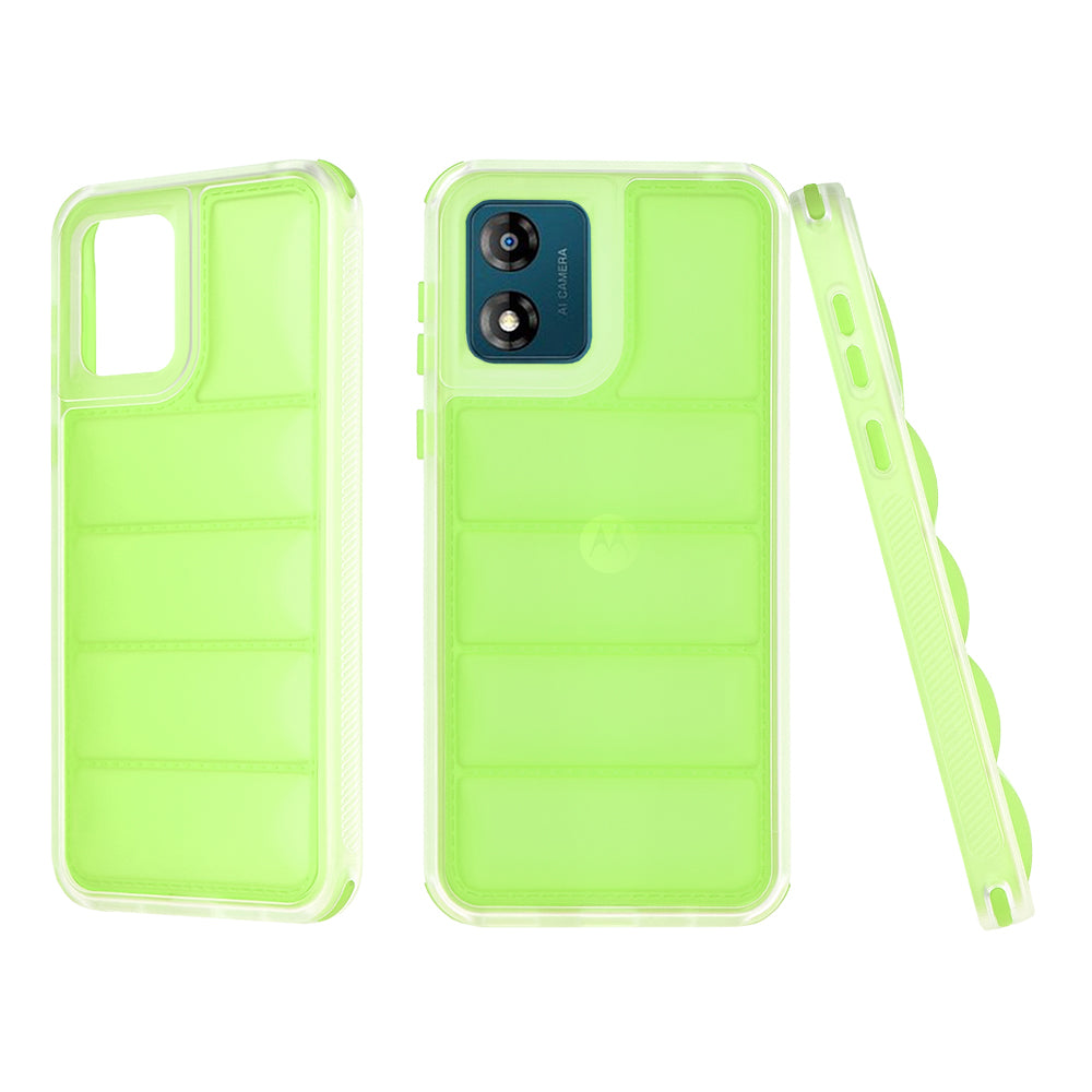 Fodral för Motorola Moto E13, Techsuit, Wave Shield, Grön