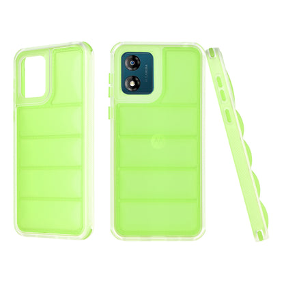 Fodral för Motorola Moto E13, Techsuit, Wave Shield, Grön
