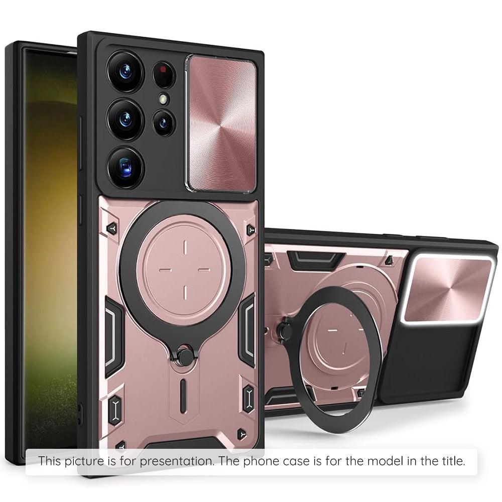 Fodral för Motorola Moto E15 / G05, Techsuit, CamGuard Pro, Rosa Guld