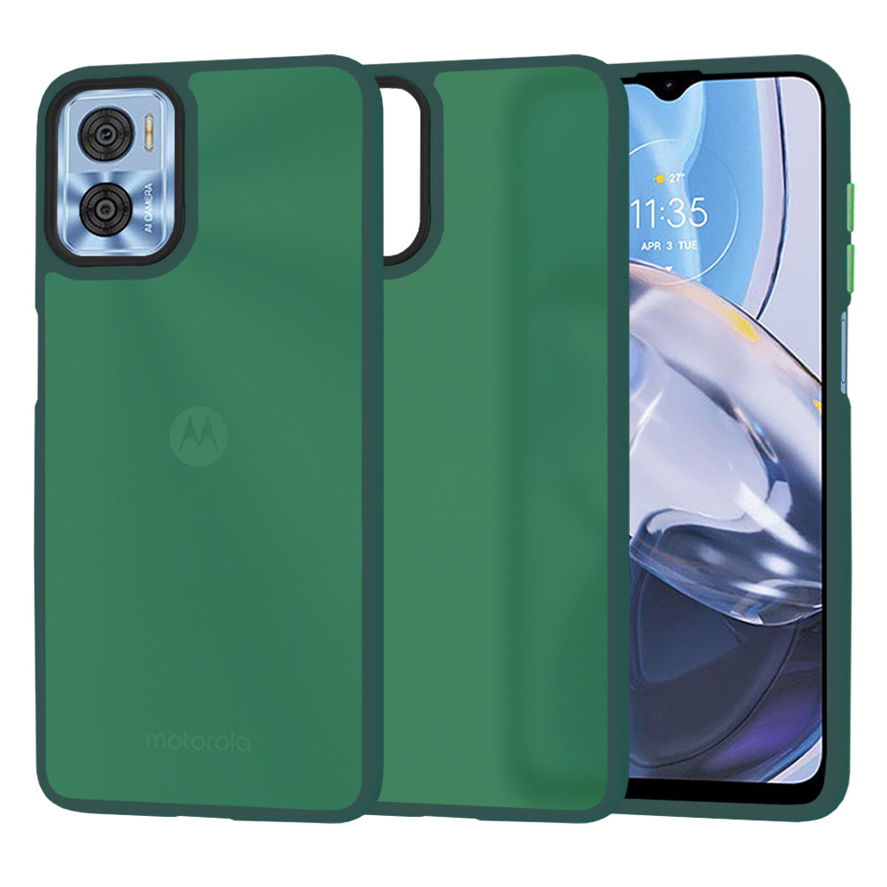 Fodral för Motorola Moto E22i / E22, Techsuit, HaloFrost, Grön