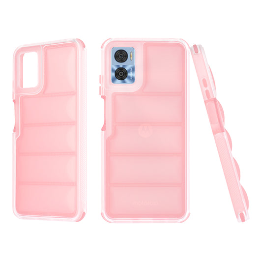 Fodral för Motorola Moto E22i / E22, Techsuit, Wave Shield, Rosa