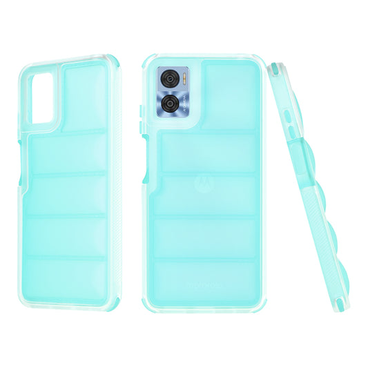 Fodral för Motorola Moto E22i / E22, Techsuit, Wave Shield, Turkos