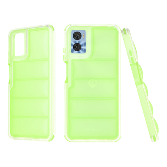 Fodral för Motorola Moto E22i / E22, Techsuit, Wave Shield, Grön