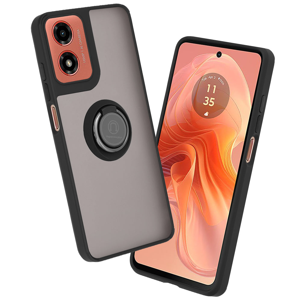 Fodral för Motorola Moto G04s / E14 / G04 / G24, Techsuit, Glinth, Svart