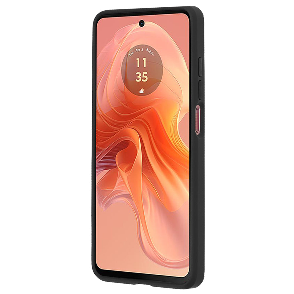 Fodral för Motorola Moto G04s / E14 / G04 / G24, Techsuit, Glinth, Svart