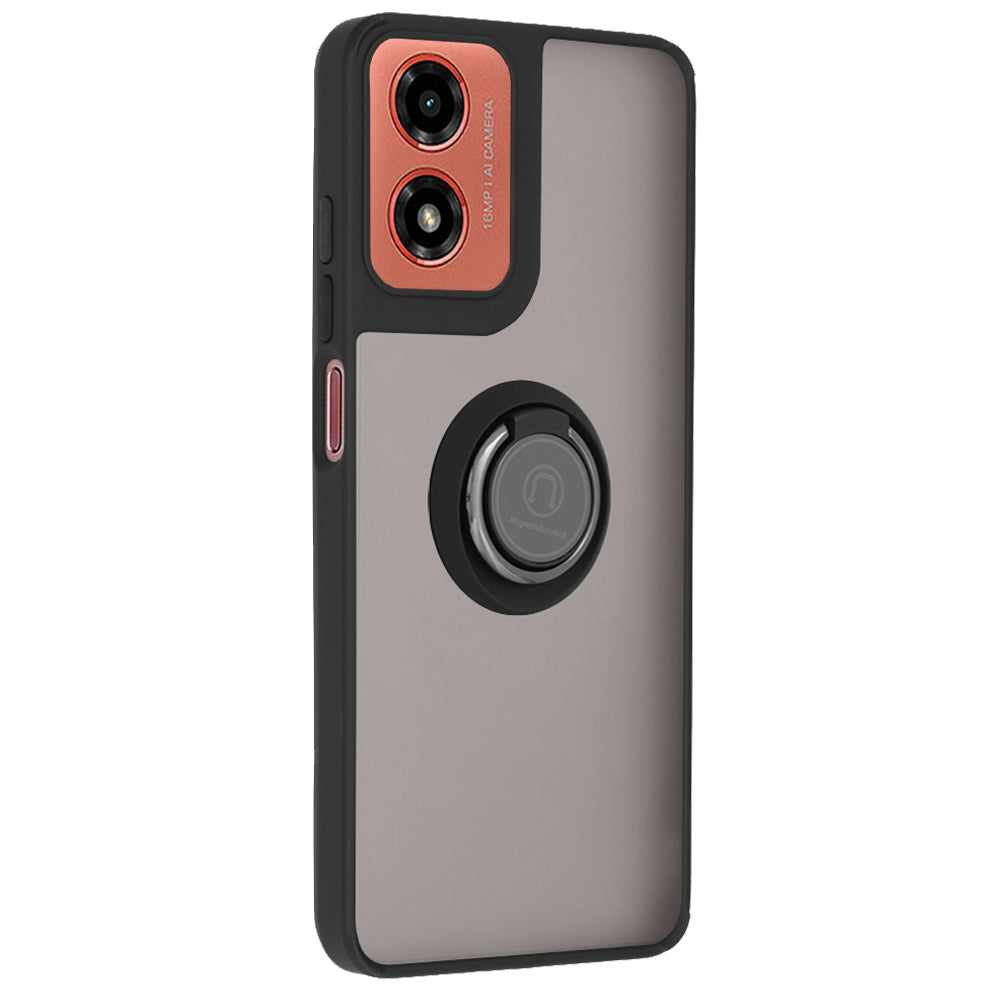 Fodral för Motorola Moto G04s / E14 / G04 / G24, Techsuit, Glinth, Svart