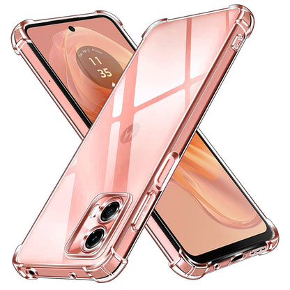 Fodral för Motorola Moto G04s / E14 / G04 / G24, Techsuit, Stötsäker Klar, Transparent