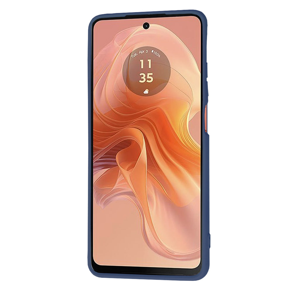 Fodral för Motorola Moto G04s / E14 / G04, Techsuit, SoftFlex, Marinblå