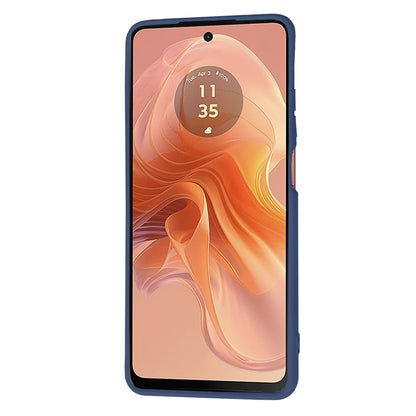 Fodral för Motorola Moto G04s / E14 / G04, Techsuit, SoftFlex, Marinblå