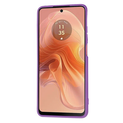 Fodral för Motorola Moto G04s / E14 / G04, Techsuit, SoftFlex, Lila