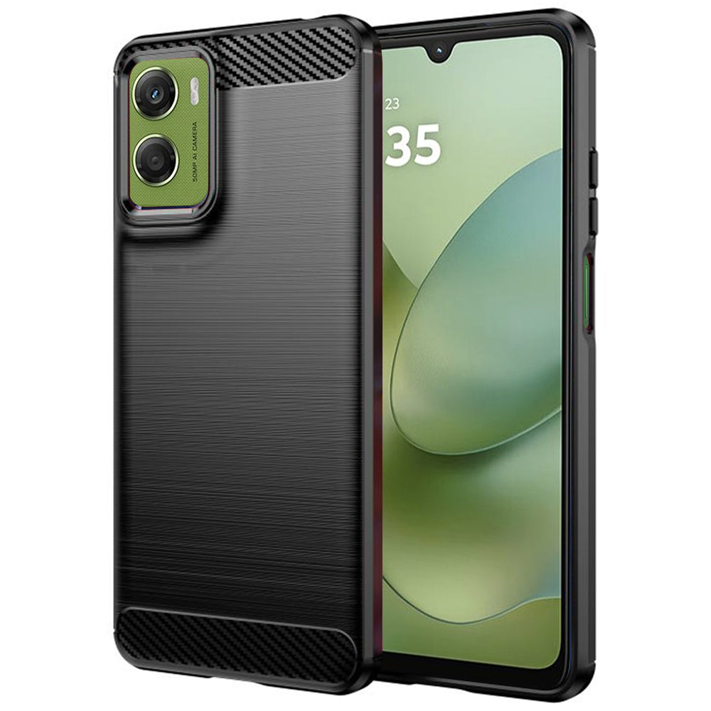 Skyddsfodral för Motorola Moto G06 Power / G06, Techsuit, Kol, Svart