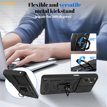 Skyddsfodral för Motorola Moto G06, Techsuit, CamShield, Guld