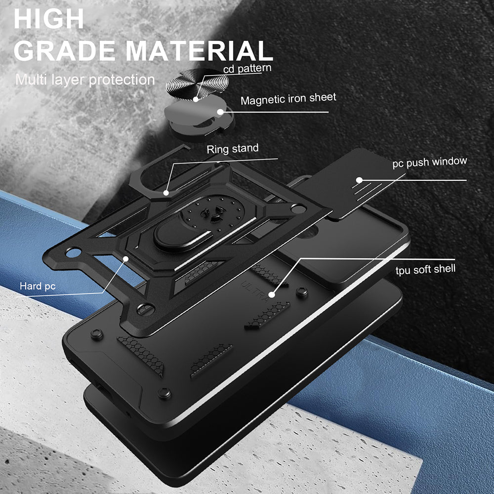 Skyddsfodral för Motorola Moto G06, Techsuit, CamShield, Svart