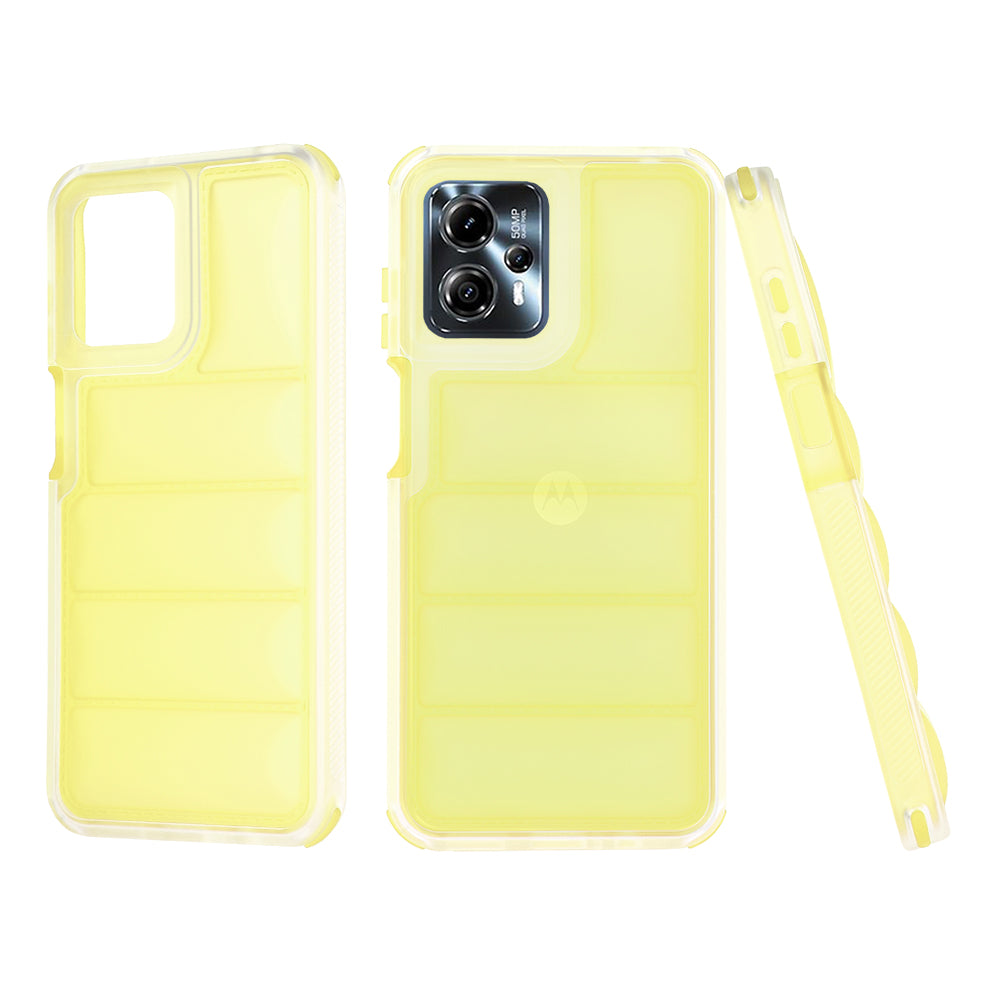 Fodral för Motorola Moto G13 / G23 / G53, Techsuit, Wave Shield, Gul