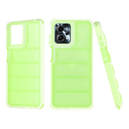 Fodral för Motorola Moto G13 / G23 / G53, Techsuit, Wave Shield, Grön