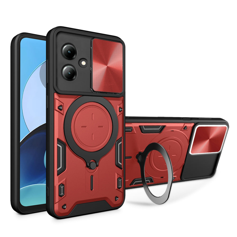 Fodral för Motorola Moto G14, Techsuit, CamGuard Pro, Röd