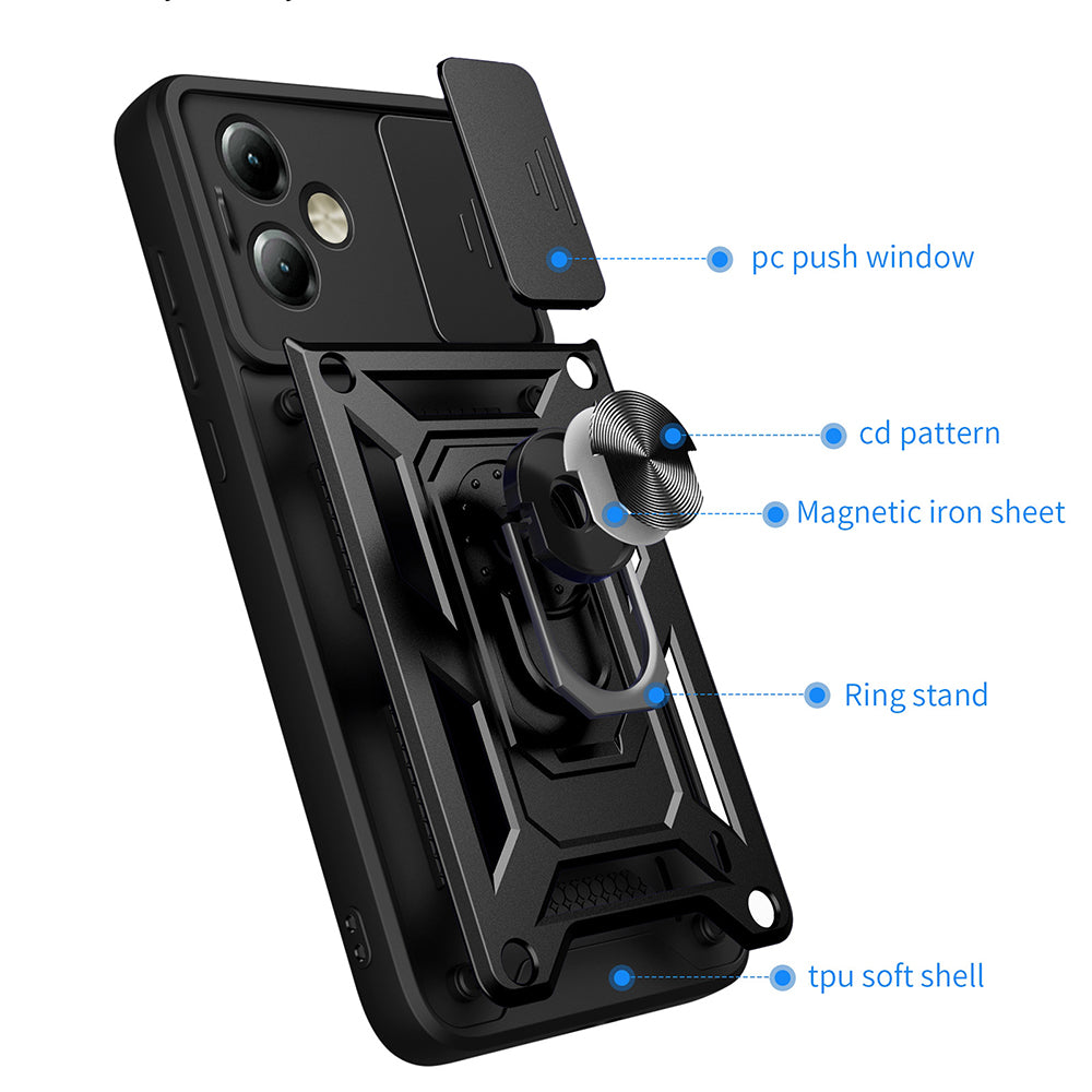 Fodral för Motorola Moto G14, Techsuit, CamShield, Blå