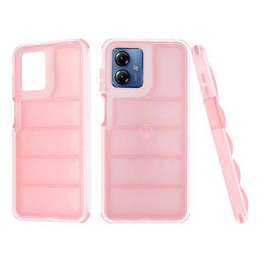 Fodral för Motorola Moto G14, Techsuit, Wave Shield, Rosa