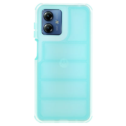 Fodral för Motorola Moto G14, Techsuit, Wave Shield, Turkos