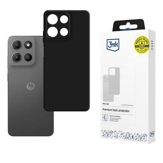 Fodral för Motorola Moto G15 / G15 Power, 3MK, Matt svart