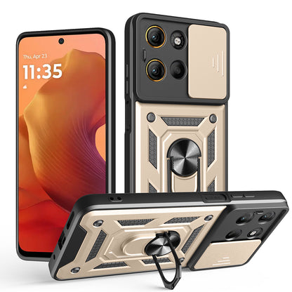 Fodral för Motorola Moto G15 / G15 Power, Techsuit, CamShield, Guld