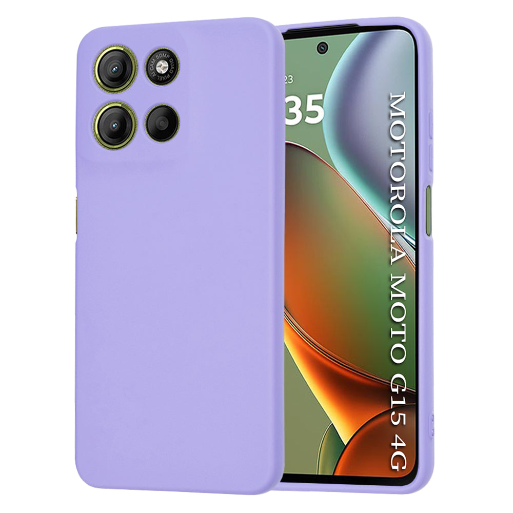 Fodral för Motorola Moto G15 / G15 Power, Techsuit, SoftFlex, Ljuslila