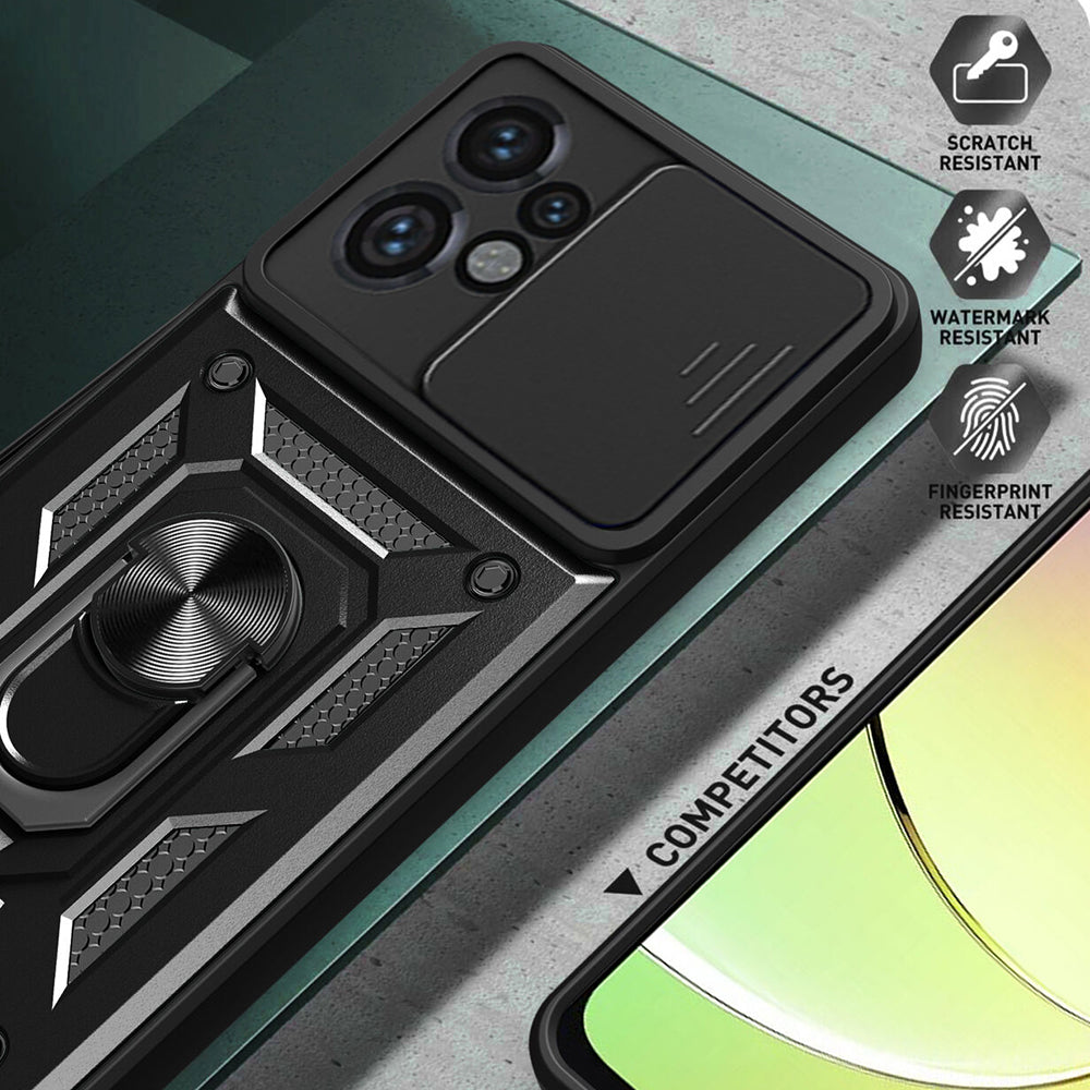 Fodral för Motorola Moto G24 Power, Techsuit, CamShield, Svart
