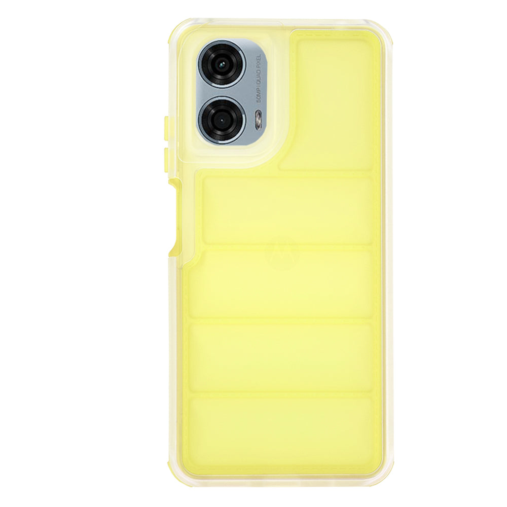Fodral för Motorola Moto G24 Power, Techsuit, Wave Shield, Gul