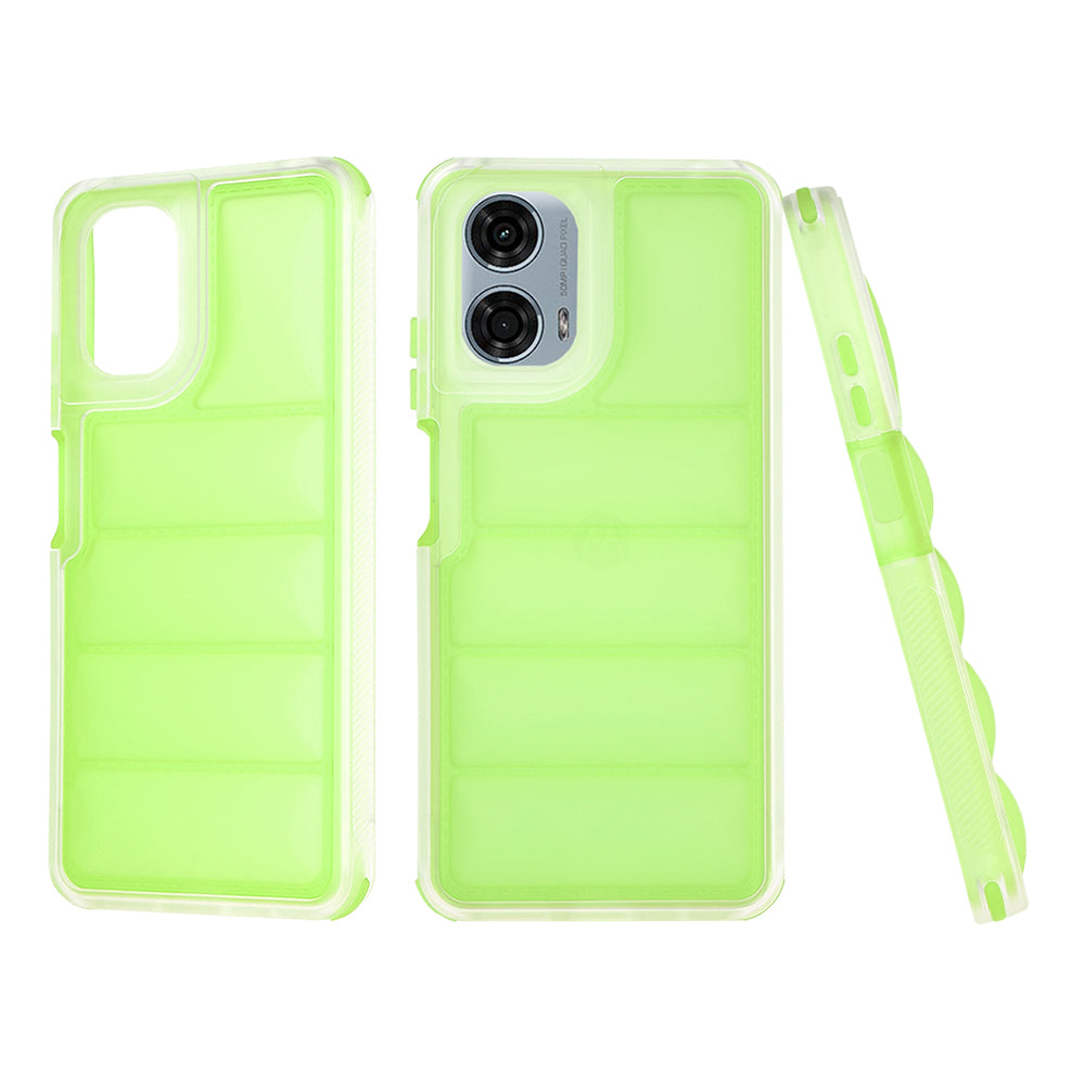 Fodral för Motorola Moto G24 Power, Techsuit, Wave Shield, Grön