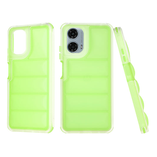 Fodral för Motorola Moto G24 Power, Techsuit, Wave Shield, Grön