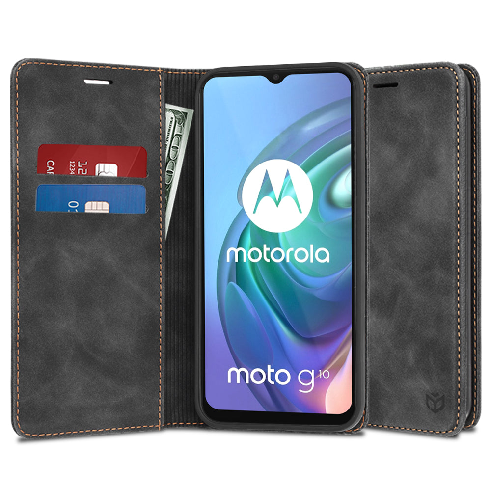 Fodral för Motorola Moto G30 / G20 / G10, Techsuit, Confy, Svart