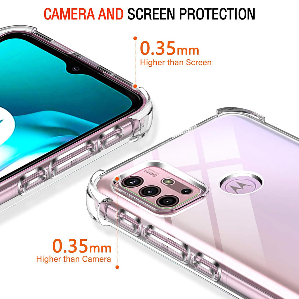 Fodral för Motorola Moto G30 / G20 / G10, Techsuit, Stötsäker Klar, Transparent