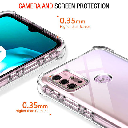 Fodral för Motorola Moto G30 / G20 / G10, Techsuit, Stötsäker Klar, Transparent