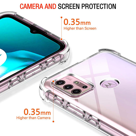 Fodral för Motorola Moto G30 / G20 / G10, Techsuit, Stötsäker Klar, Transparent