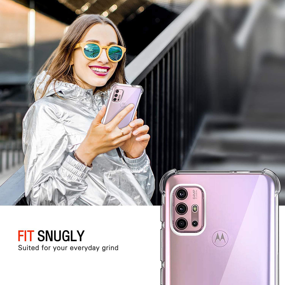Fodral för Motorola Moto G30 / G20 / G10, Techsuit, Stötsäker Klar, Transparent